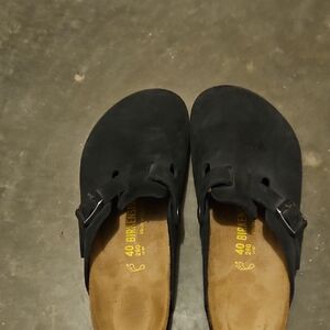 Women's black Birkenstock mules size 9